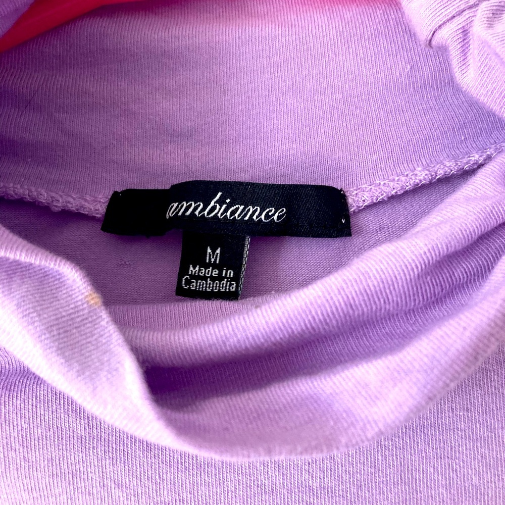Ambiance Turtle neck Purple Long sleeve T-shirt